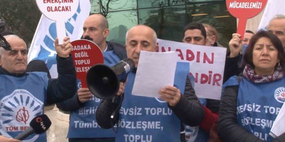 Beykoz Belediyesi Memurları Toplu İş Sözleşmesi Nedeniyle Eylemde